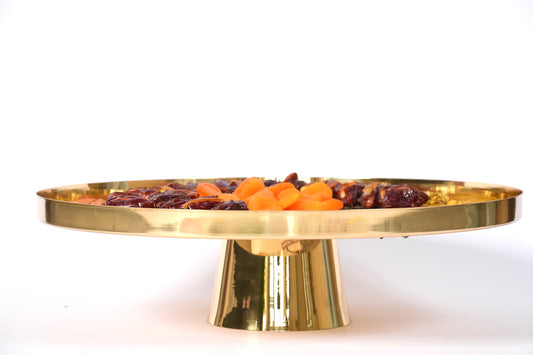 Brass Serving Tray - with base 35 cm